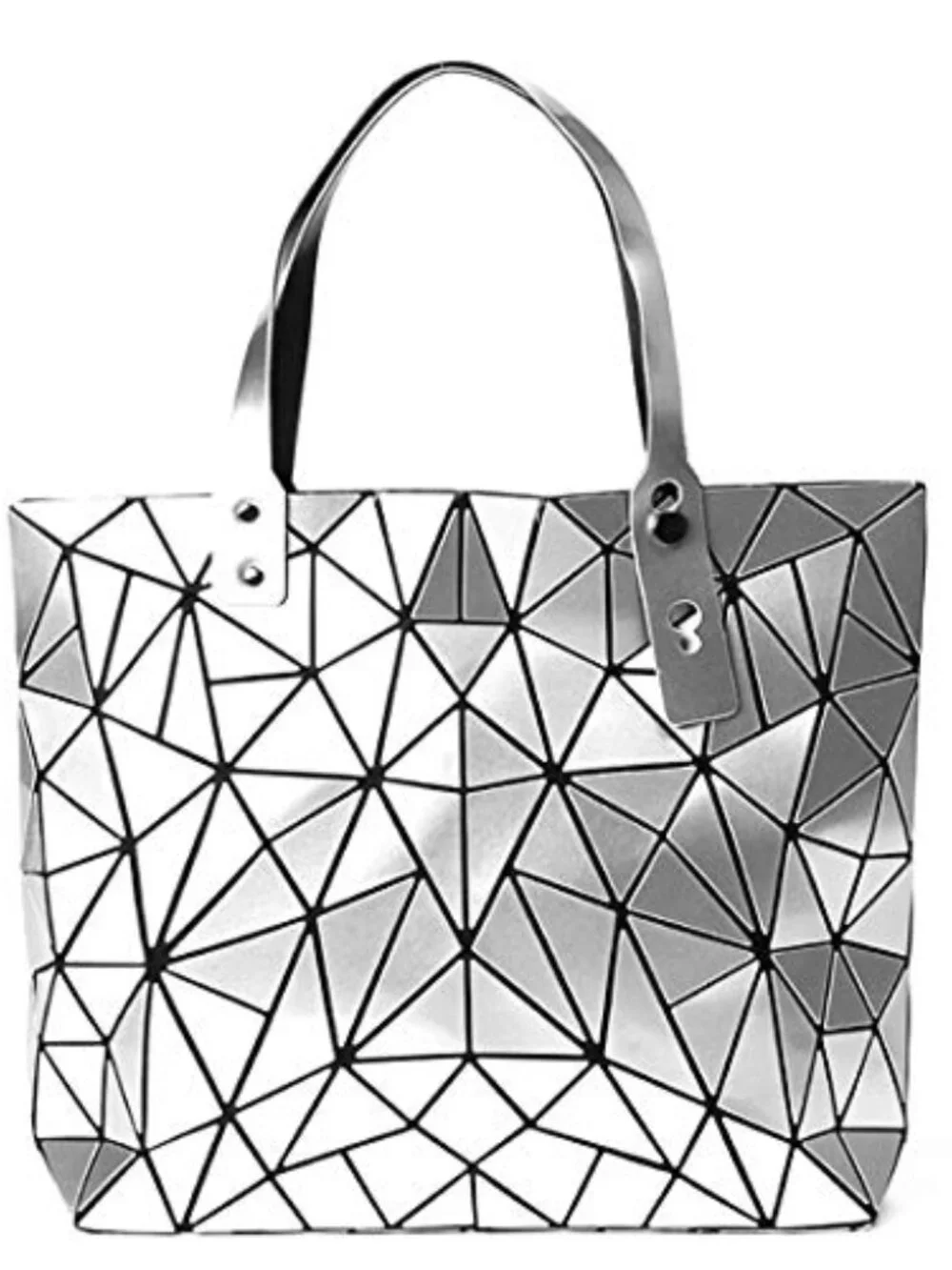 PU Leather Holographic Envelope Clutch Shoulder Bag Tote